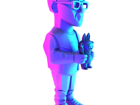 3D Printing Kasing Lung LABUBU ZIMOMO CREATOR The Monsters toy Model 3D