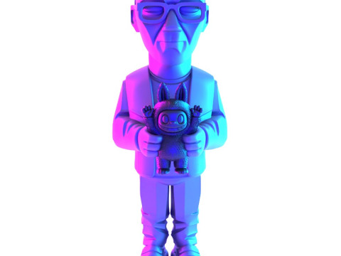3D Printing Kasing Lung LABUBU ZIMOMO CREATOR The Monsters toy Model 3D