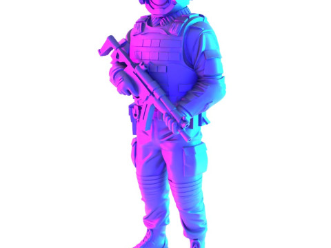 3D Printing Smiley Trooper Banksy Cop toy 3D Model