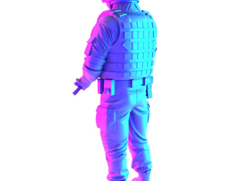 3D Printing Smiley Trooper Banksy Cop toy 3D Model