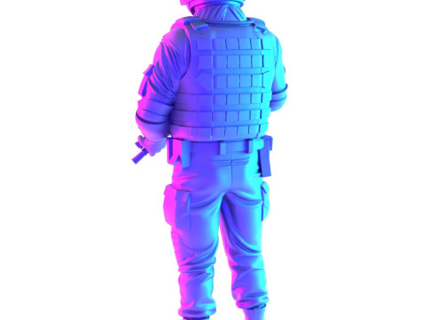3D Printing Smiley Trooper Banksy Cop toy 3D Model