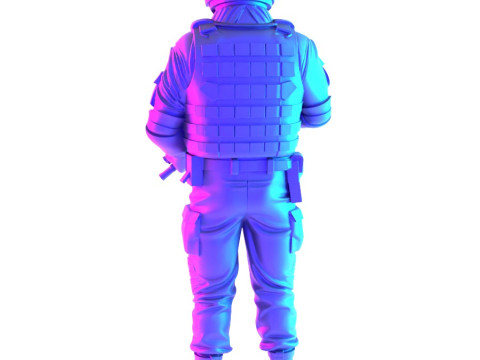 3D Printing Smiley Trooper Banksy Cop toy 3D Model