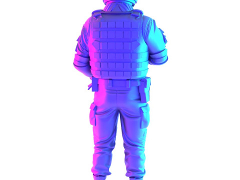 3D Printing Smiley Trooper Banksy Cop toy 3D Model
