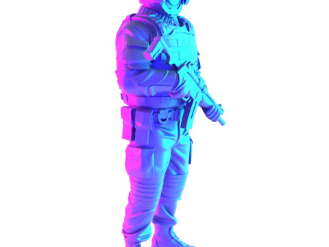 3D Printing Smiley Trooper Banksy Cop toy 3D Model