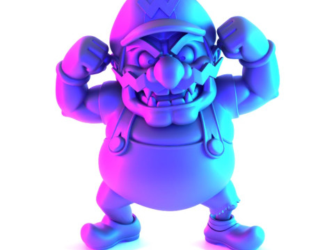 3D打印僵尸瓦里奥超级马里奥模仿玩具 3D 模型