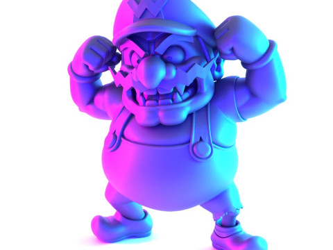 3D打印僵尸瓦里奥超级马里奥模仿玩具 3D 模型