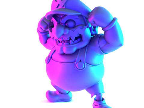 3D打印僵尸瓦里奥超级马里奥模仿玩具 3D 模型