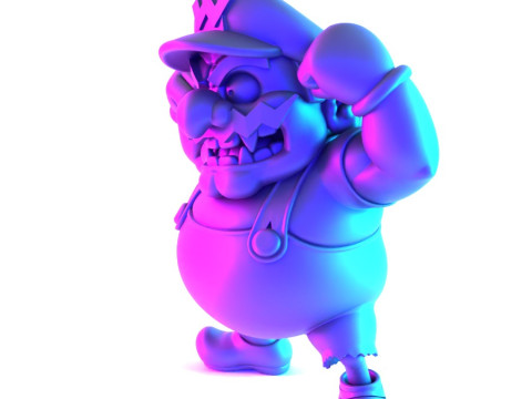 3D打印僵尸瓦里奥超级马里奥模仿玩具 3D 模型