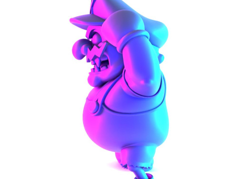 3D打印僵尸瓦里奥超级马里奥模仿玩具 3D 模型