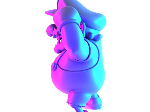 3D打印僵尸瓦里奥超级马里奥模仿玩具 3D 模型