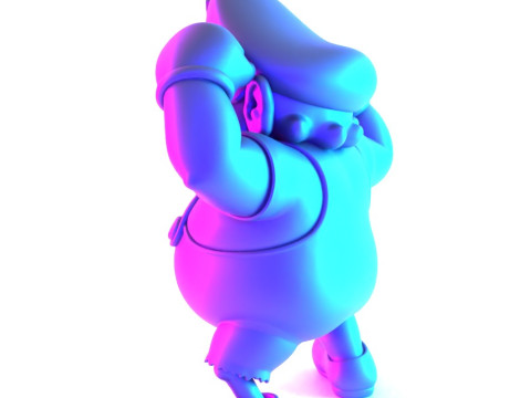 3D打印僵尸瓦里奥超级马里奥模仿玩具 3D 模型