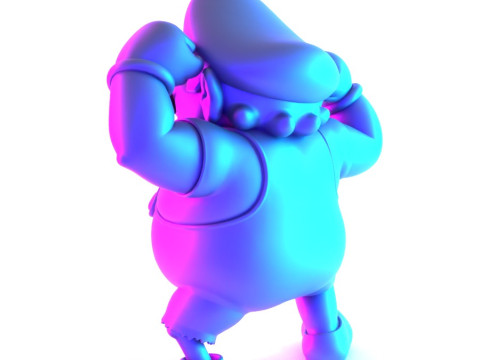 3D打印僵尸瓦里奥超级马里奥模仿玩具 3D 模型