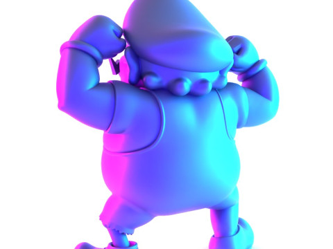 3D打印僵尸瓦里奥超级马里奥模仿玩具 3D 模型