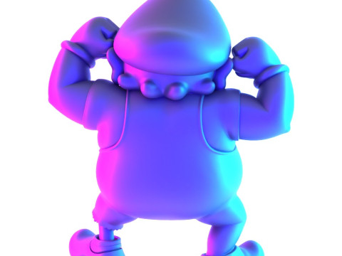 3D打印僵尸瓦里奥超级马里奥模仿玩具 3D 模型