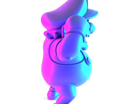 3D打印僵尸瓦里奥超级马里奥模仿玩具 3D 模型