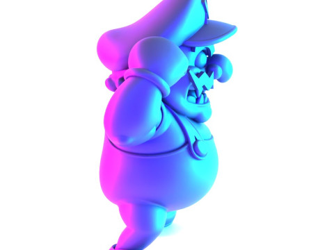 3D打印僵尸瓦里奥超级马里奥模仿玩具 3D 模型