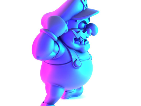 3D打印僵尸瓦里奥超级马里奥模仿玩具 3D 模型