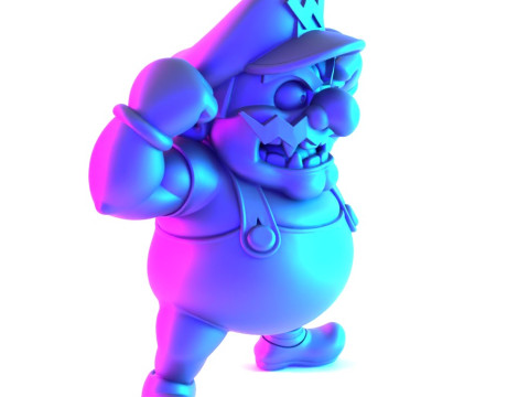 3D打印僵尸瓦里奥超级马里奥模仿玩具 3D 模型