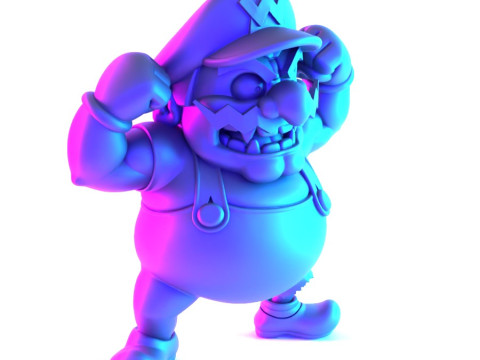 3D打印僵尸瓦里奥超级马里奥模仿玩具 3D 模型