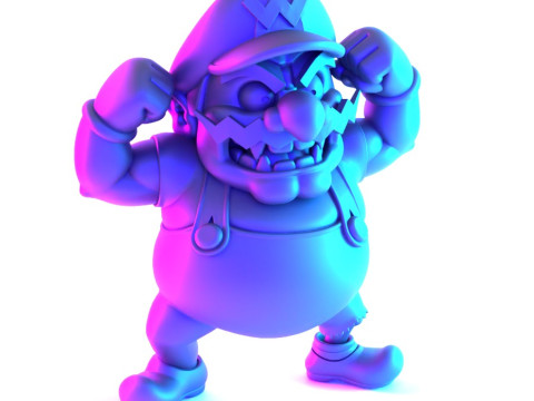 3D打印僵尸瓦里奥超级马里奥模仿玩具 3D 模型