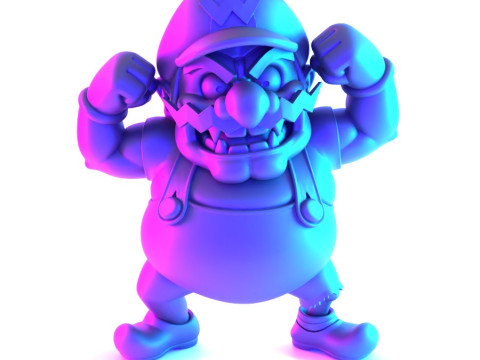 3D打印僵尸瓦里奥超级马里奥模仿玩具 3D 模型