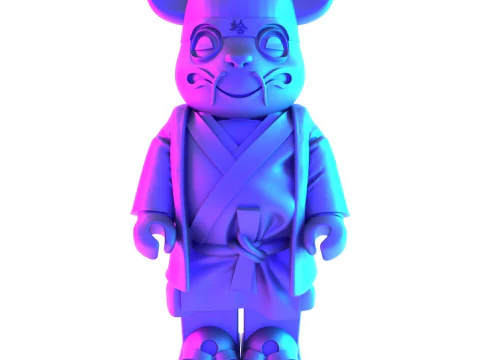 3D Printing Japanese Frog Bearbrick toy 3D Model