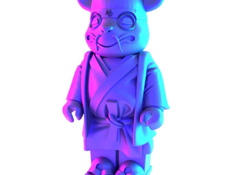 3D Printing Japanese Frog Bearbrick toy 3D Model
