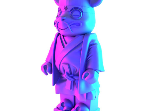 3D Printing Japanese Frog Bearbrick toy 3D Модель