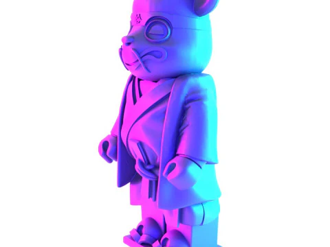 3D Printing Japanese Frog Bearbrick toy 3D Model