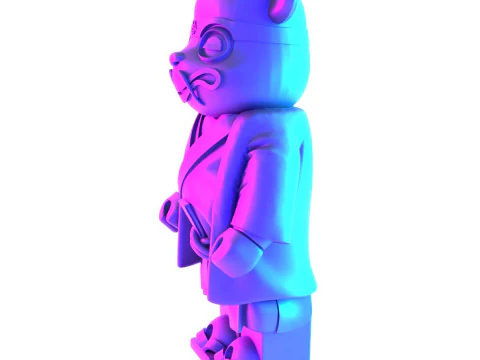 3D Printing Japanese Frog Bearbrick toy 3D Model