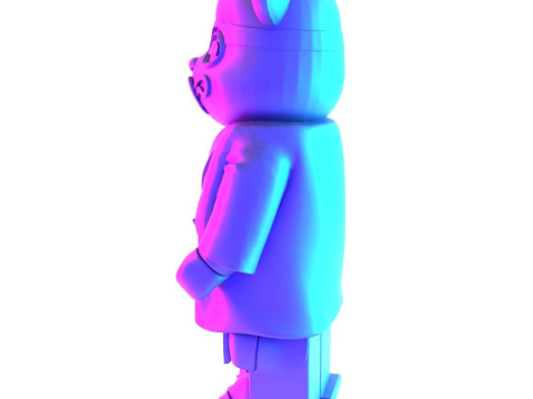 3D Printing Japanese Frog Bearbrick toy 3D Модель