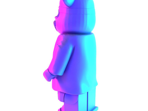 3D Printing Japanese Frog Bearbrick toy 3D Модель
