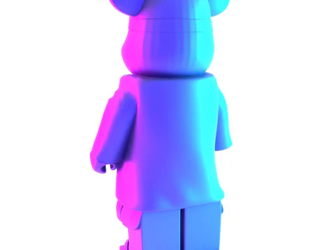 3D Printing Japanese Frog Bearbrick toy 3D Model