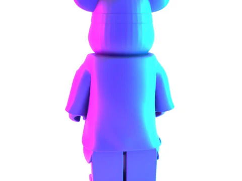 3D Printing Japanese Frog Bearbrick toy 3D Model