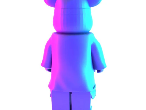 3D Printing Japanese Frog Bearbrick toy 3D Model