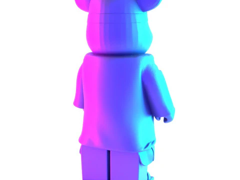 3D Printing Japanese Frog Bearbrick toy 3D Model