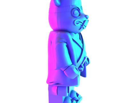3D Printing Japanese Frog Bearbrick toy 3D Model