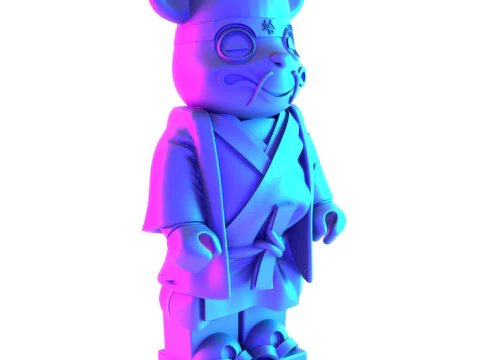 3D Printing Japanese Frog Bearbrick toy 3D Model