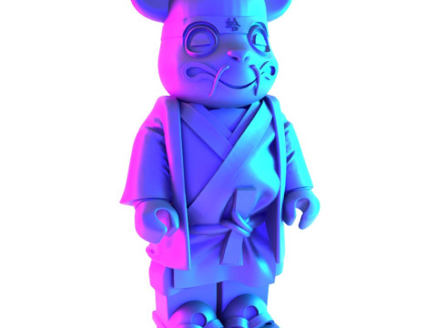 3D Printing Japanese Frog Bearbrick toy 3D Модель