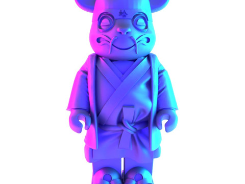 3D Printing Japanese Frog Bearbrick toy 3D Модель