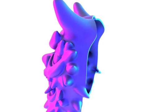 3D Printing Red Japanese Oni Mask Demon toy 3D Model