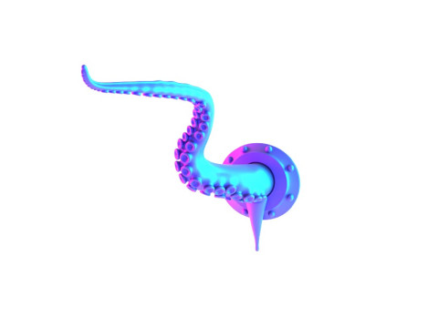 3D Printing Pink Tentacle Wall Decoration toy 3D Model