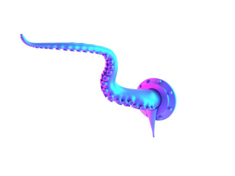 3D Printing Pink Tentacle Wall Decoration toy 3D Model
