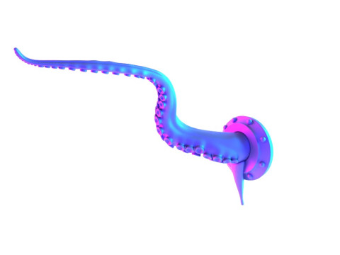 3D Printing Pink Tentacle Wall Decoration toy 3D Model