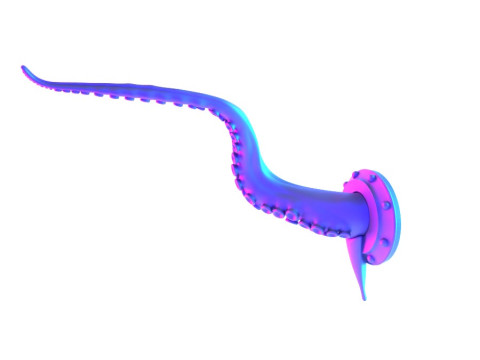 3D Printing Pink Tentacle Wall Decoration toy 3D Model