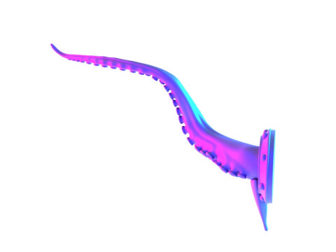 3D Printing Pink Tentacle Wall Decoration toy 3D Model
