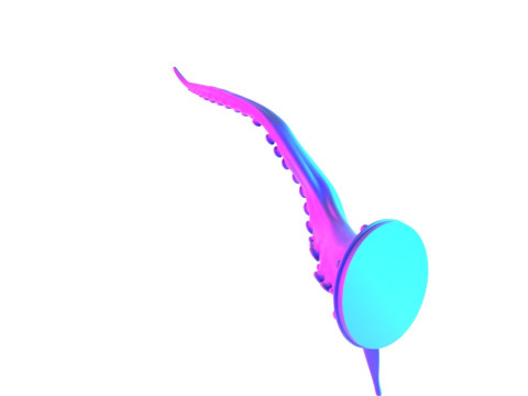 3D Printing Pink Tentacle Wall Decoration toy 3D Model
