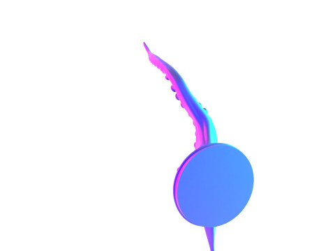 3D Printing Pink Tentacle Wall Decoration toy 3D Model