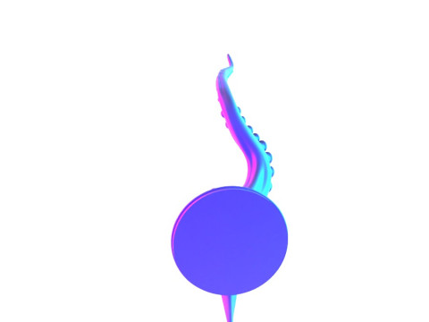 3D Printing Pink Tentacle Wall Decoration toy 3D Model