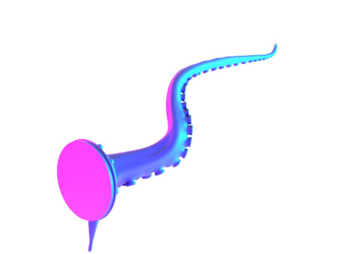 3D Printing Pink Tentacle Wall Decoration toy 3D Model